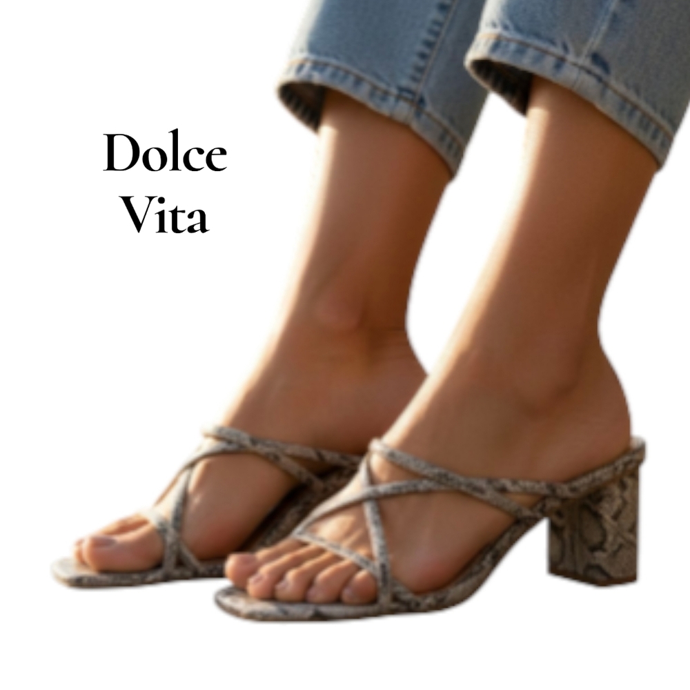Dolce Vita | Women's Huron Heels | Snakeskin Print | Size 10 | NWOT